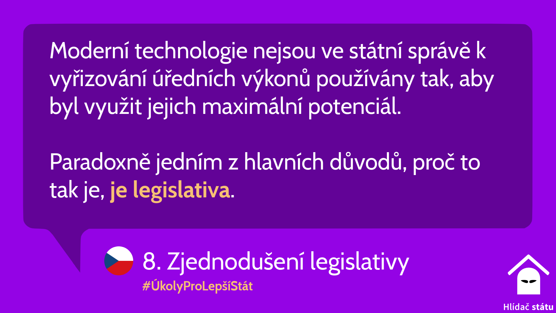8. Zjednodušení legislativy